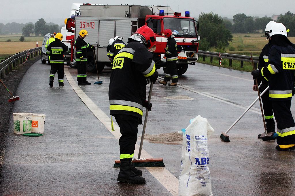 Kłótnia o plamę paliwa na obwodnicy