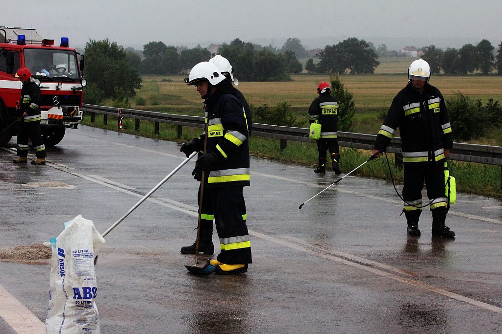 Kłótnia o plamę paliwa na obwodnicy