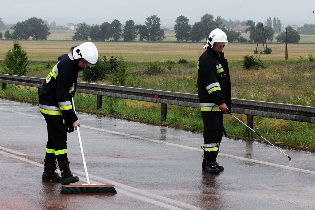 Kłótnia o plamę paliwa na obwodnicy