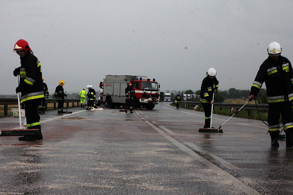 Kłótnia o plamę paliwa na obwodnicy