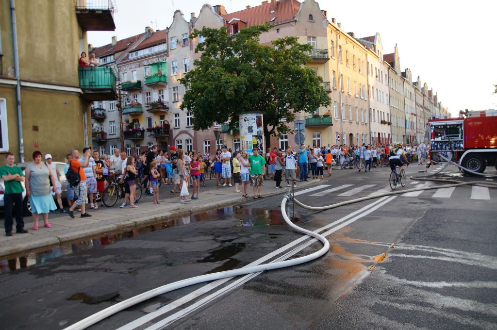 Pożar opuszczonego baraku na terenie Elpeny