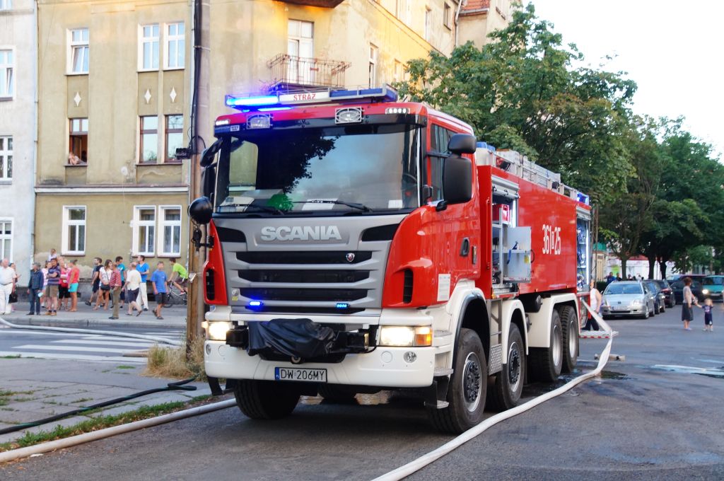 Pożar opuszczonego baraku na terenie Elpeny