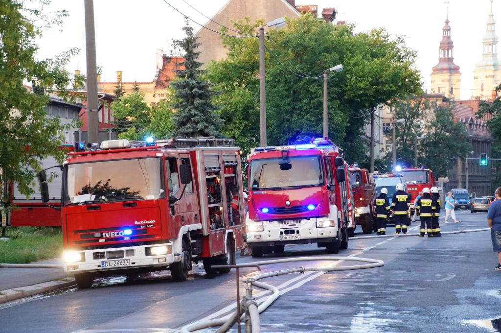 Pożar opuszczonego baraku na terenie Elpeny
