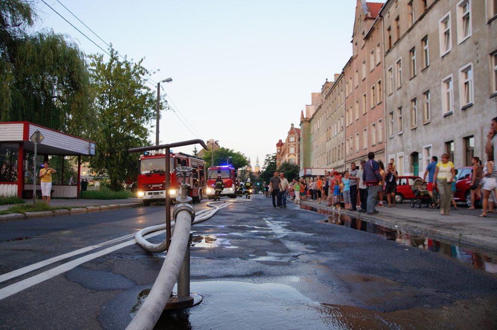 Pożar opuszczonego baraku na terenie Elpeny