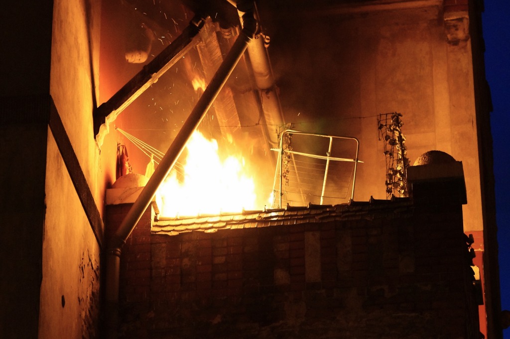 Pożar śmieci na balkonie przy ul.Orzeszkowej