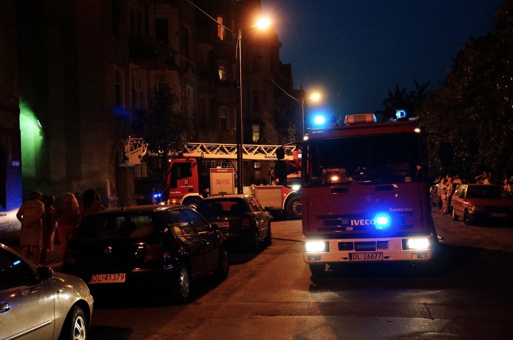 Pożar śmieci na balkonie przy ul.Orzeszkowej