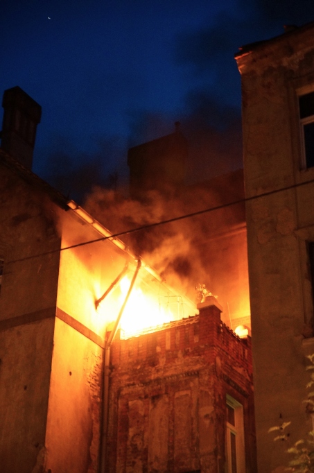 Pożar śmieci na balkonie przy ul.Orzeszkowej