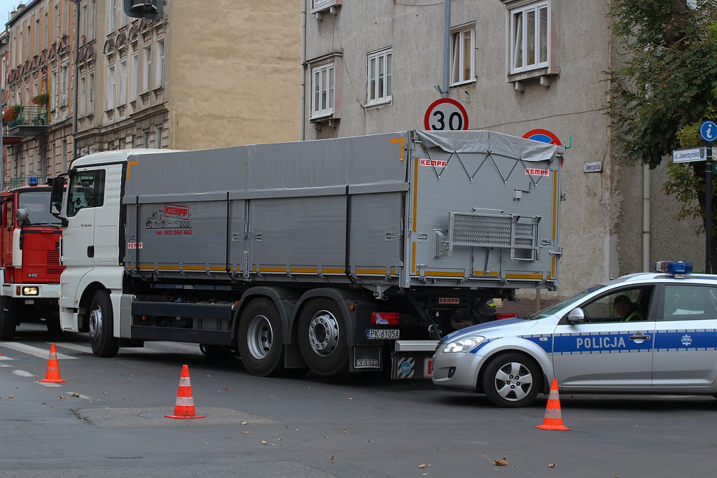 Potrącenie rowerzystki na Jaworzyńskiej