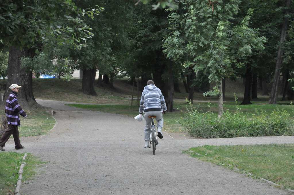 Rowerzyści nie znają parkowego regulaminu?