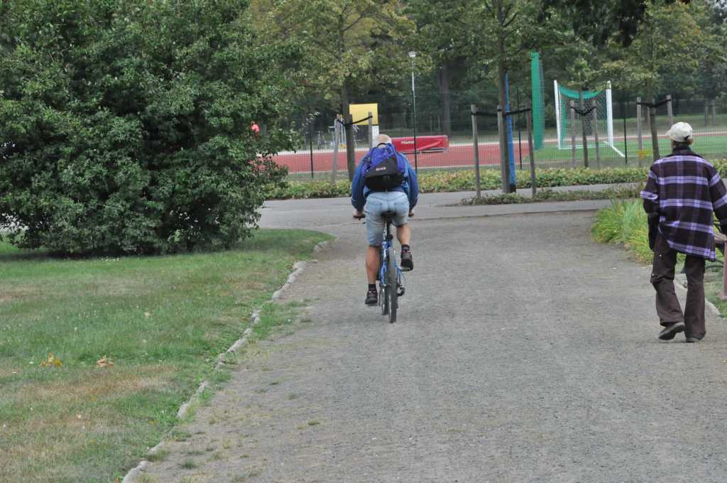 Rowerzyści nie znają parkowego regulaminu?