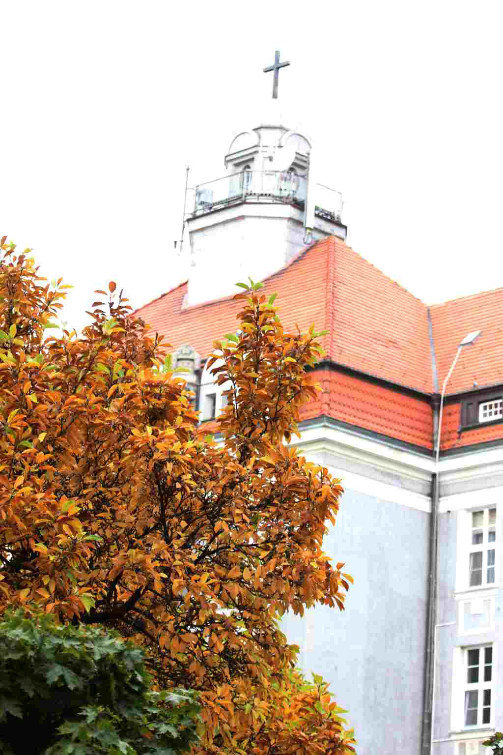 Jesienny przepełniony kolorami październik