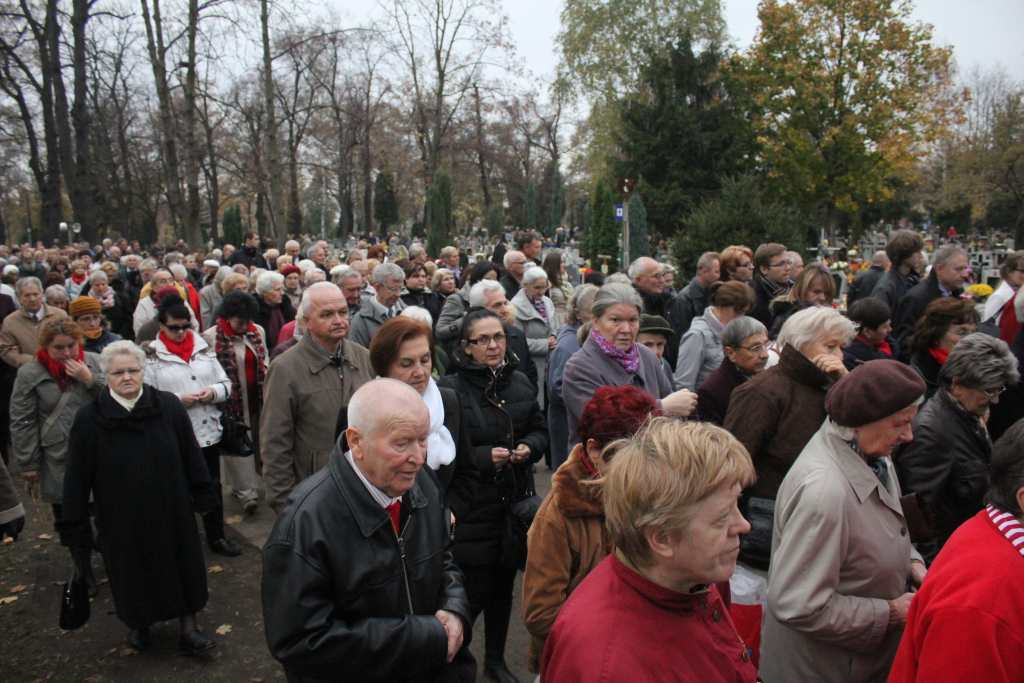 Procesja na legnickim cmentarzu