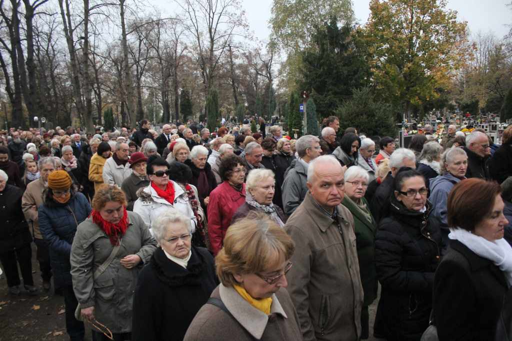 Procesja na legnickim cmentarzu
