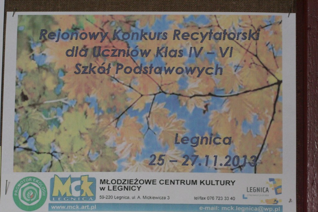 Rejonowy Konkurs Recytatorski klas szóstych