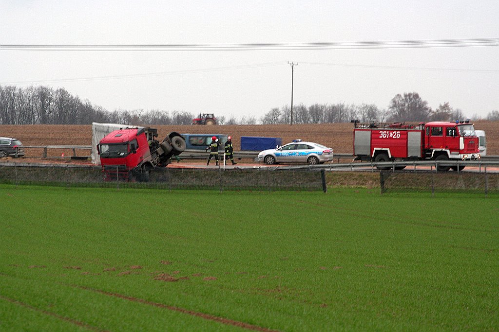 Kolizja na autostradzie A4