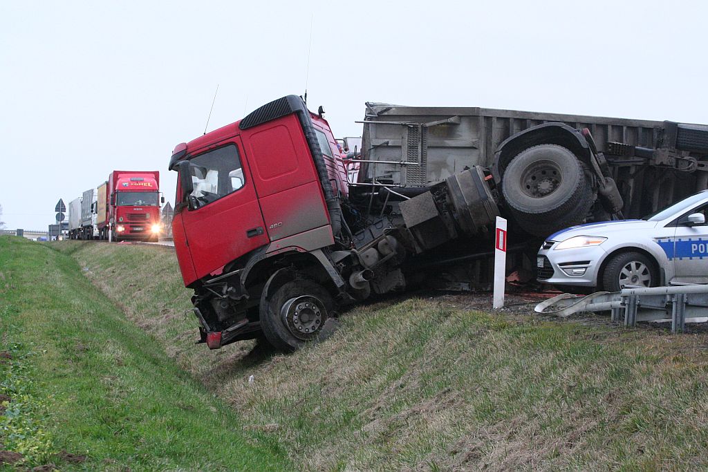 Kolizja na autostradzie A4