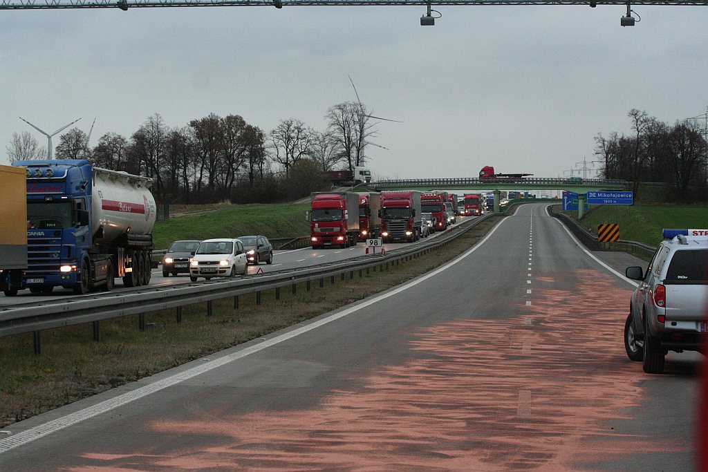 Kolizja na autostradzie A4