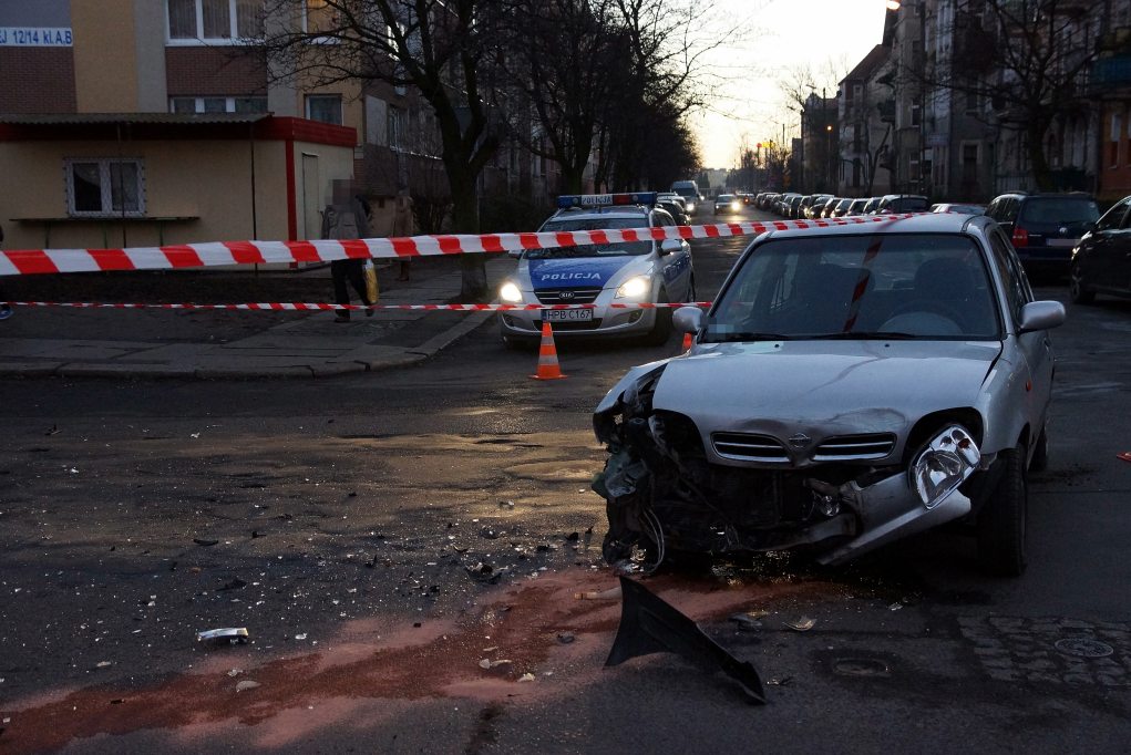 Kolizja trzech aut na ulicy Andersa