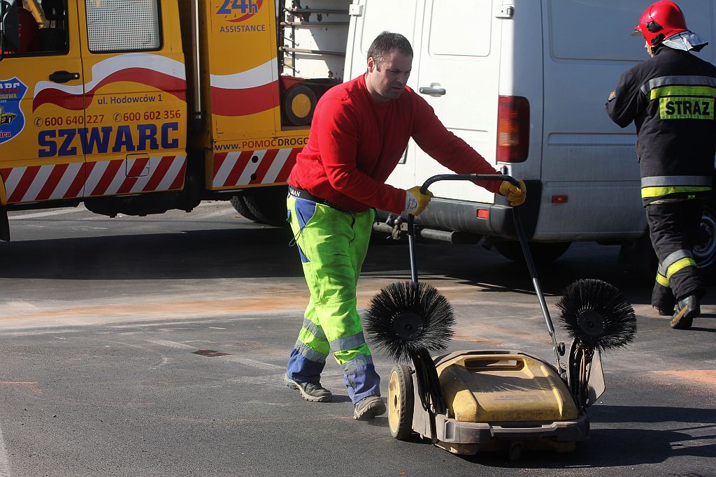 Wypadek na skrzyżowaniu ulic Leszczyńskiej i Ścinawskiej