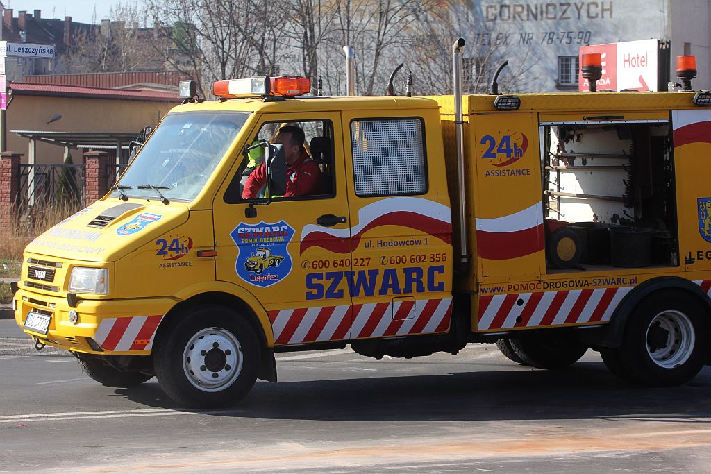 Wypadek na skrzyżowaniu ulic Leszczyńskiej i Ścinawskiej