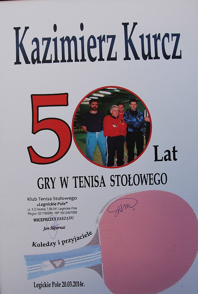 Pół wieku przy tenisowym stole!