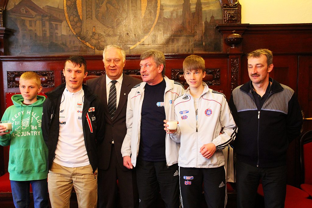 Sportowcy u prezydenta na ... szklance mleka