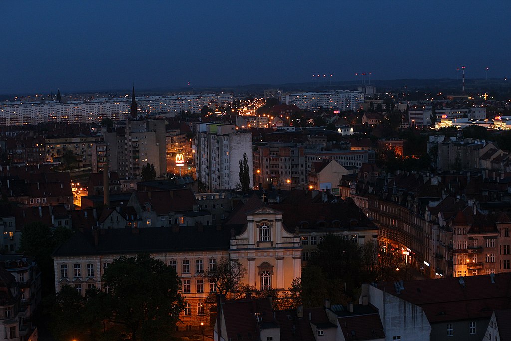 Wieczorny widok z wieży św. Piotra