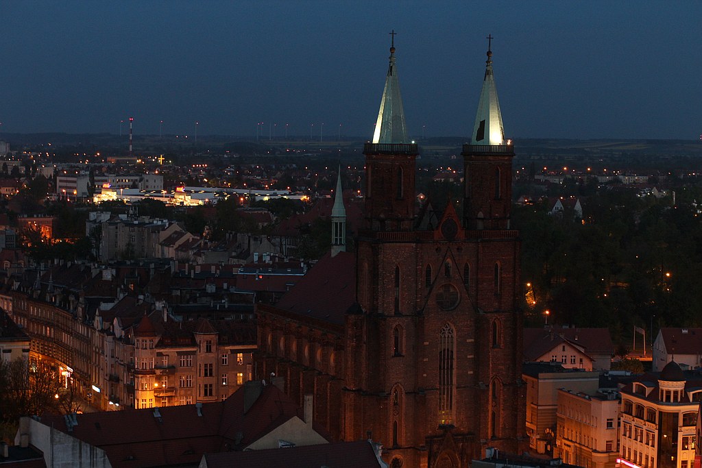 Wieczorny widok z wieży św. Piotra