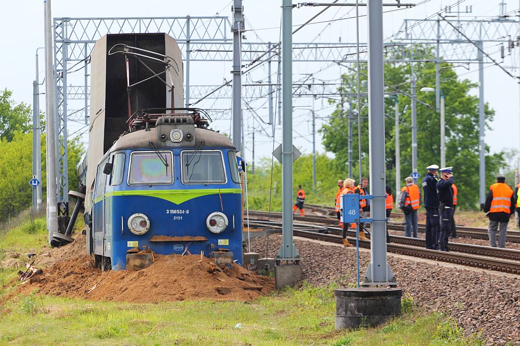 Wykoleił się pociąg towarowy