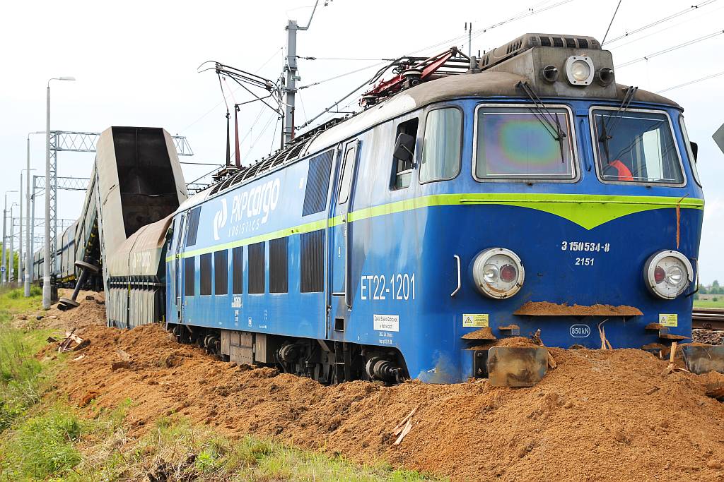 Wykoleił się pociąg towarowy