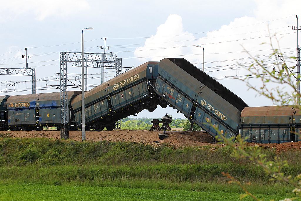 Wykoleił się pociąg towarowy