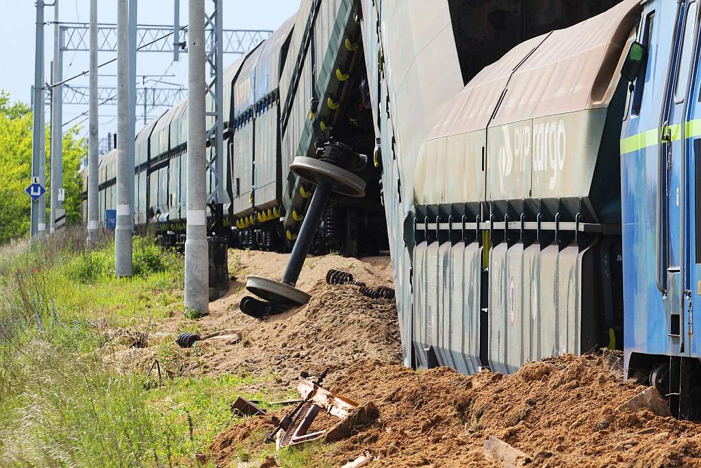 Wykoleił się pociąg towarowy