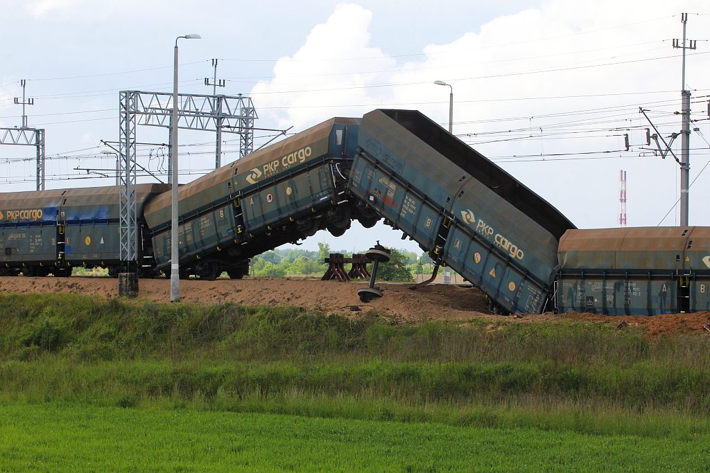 Wykoleił się pociąg towarowy