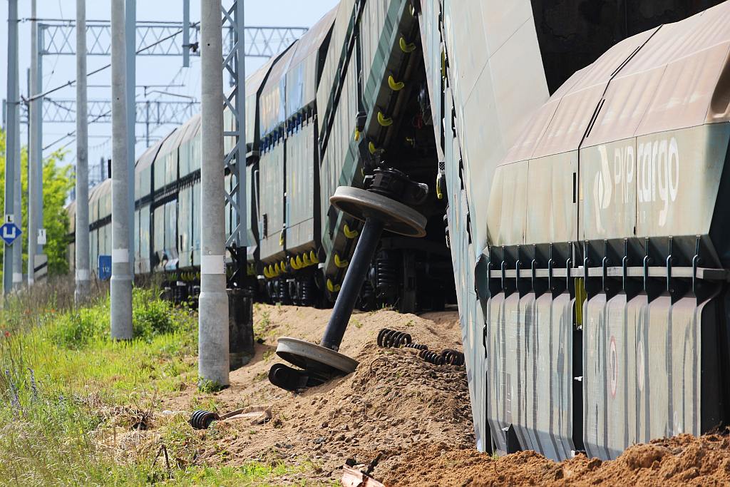 Wykoleił się pociąg towarowy