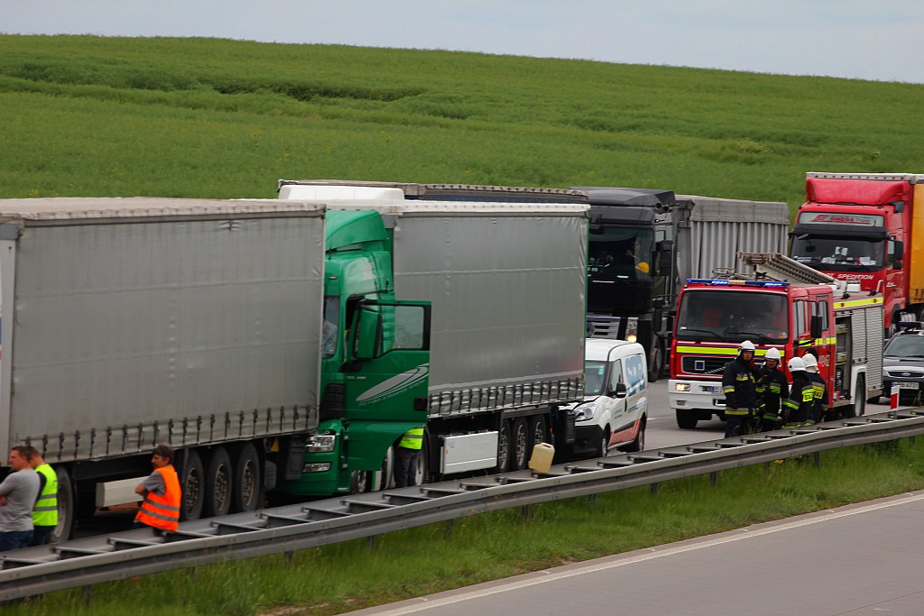 Karambol na autostradzie A4