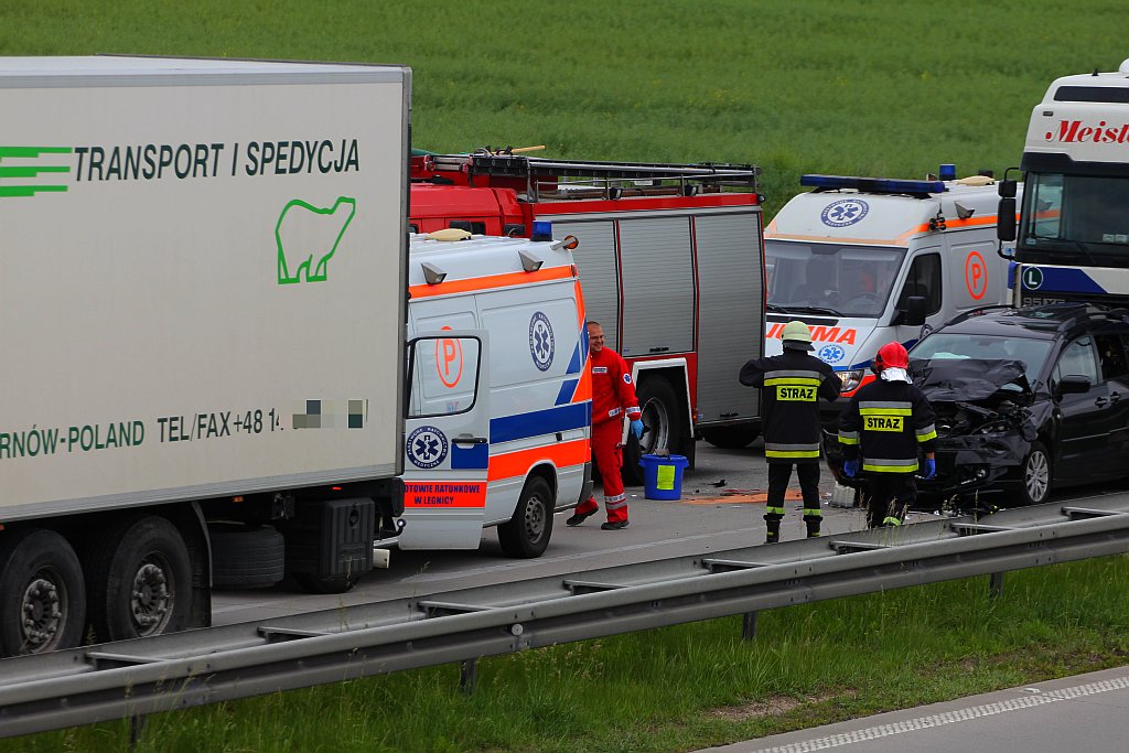 Karambol na autostradzie A4