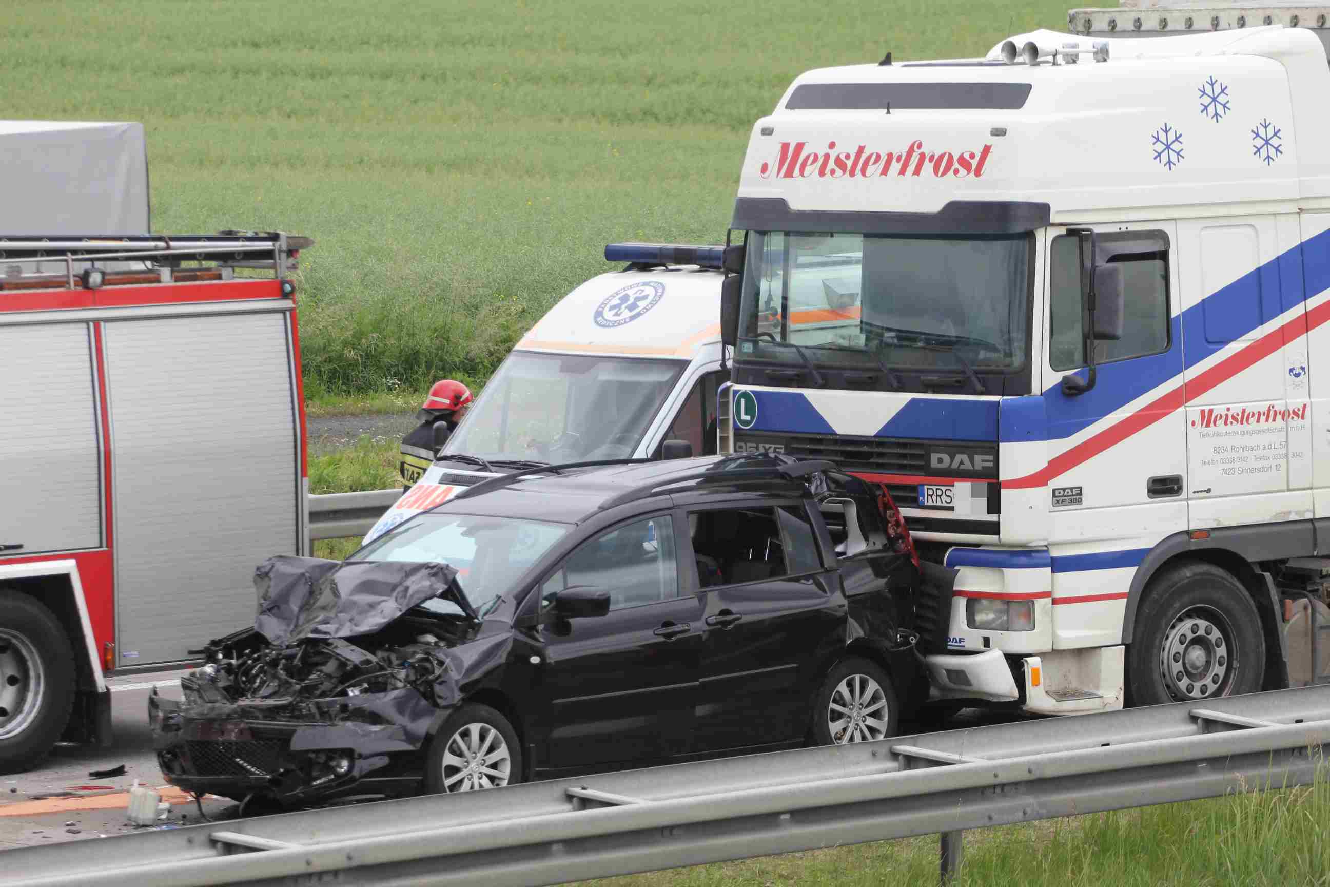 Karambol na autostradzie A4