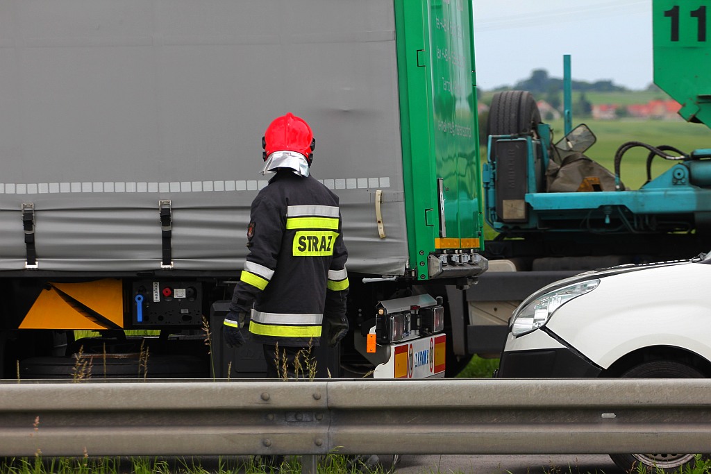 Karambol na autostradzie A4