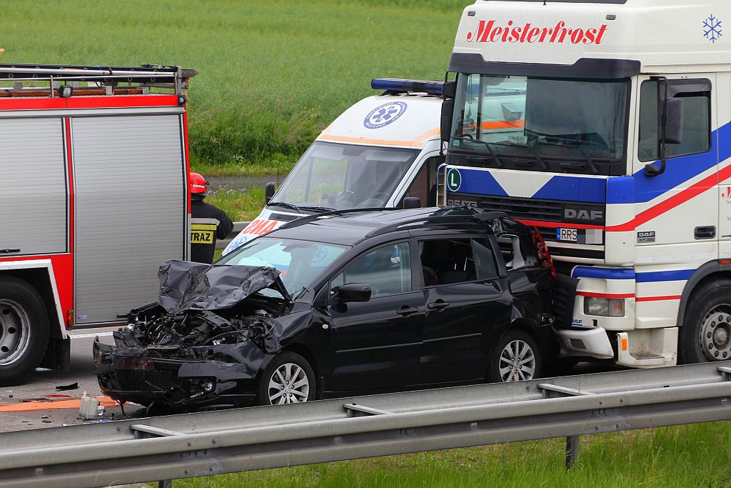 Karambol na autostradzie A4