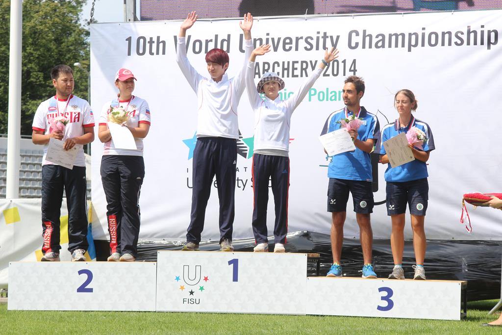 AMŚ w łucznictwie - Ceremonia wręczenia medali drużynowych