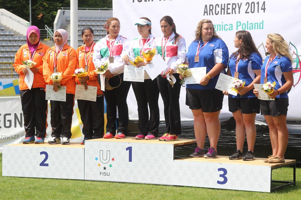 AMŚ w łucznictwie - Ceremonia wręczenia medali drużynowych