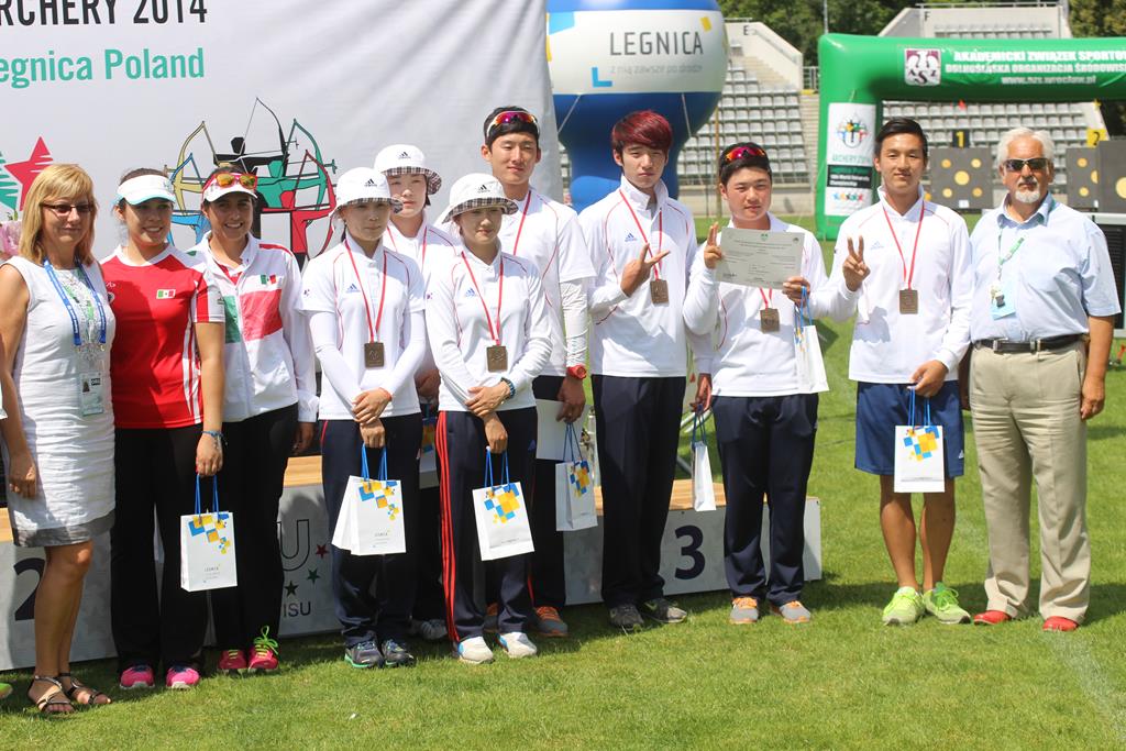 AMŚ w łucznictwie - Ceremonia wręczenia medali drużynowych