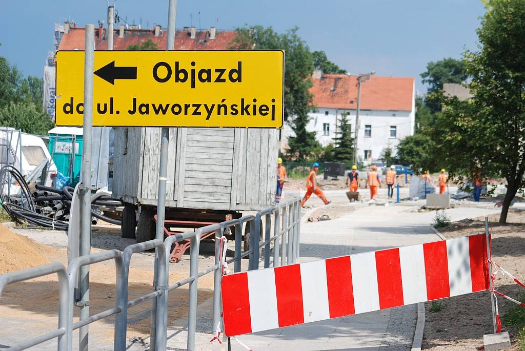 Remont skrzyżowania ulic Jaworzyńskiej i Grabskiego