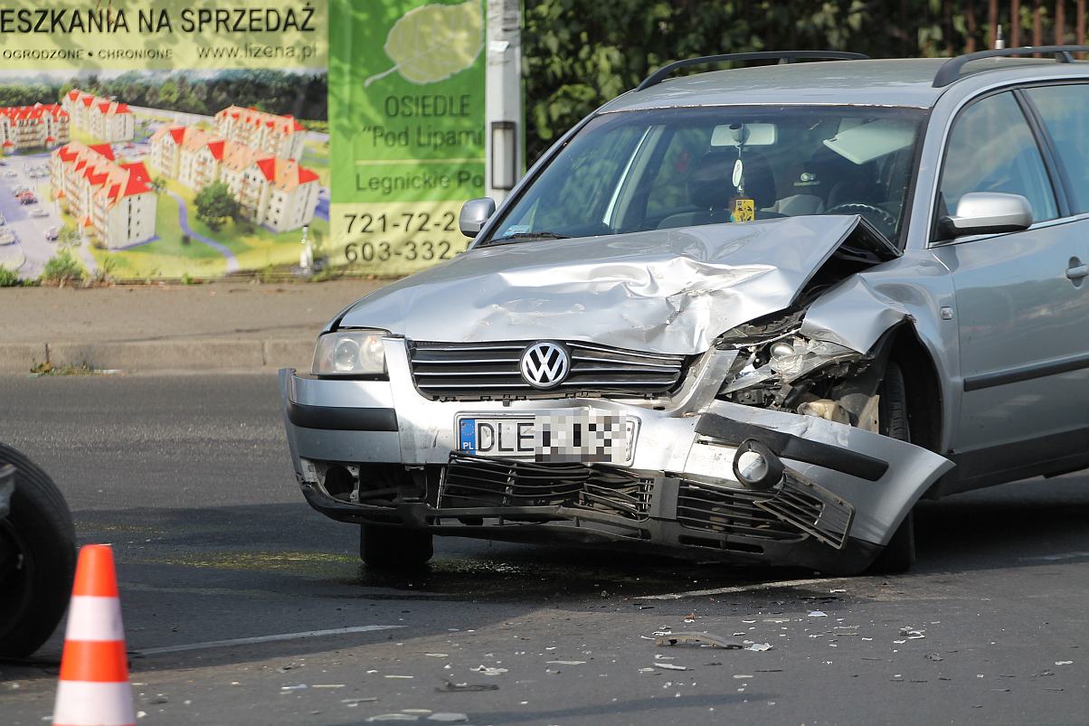 Wypadek na ulicy Wrocławskiej