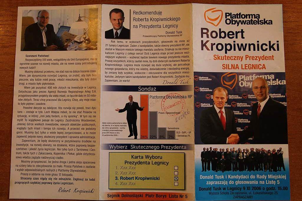 Kampania wyborcza 2006 r. na ulotkach