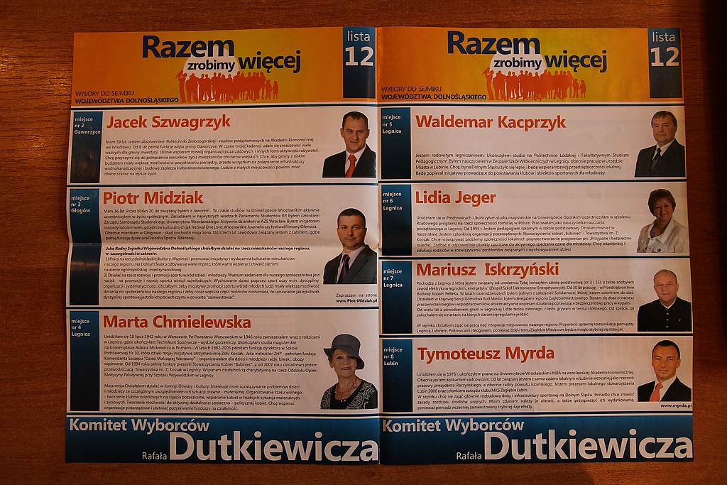 Kampania wyborcza 2010 r. na ulotkach