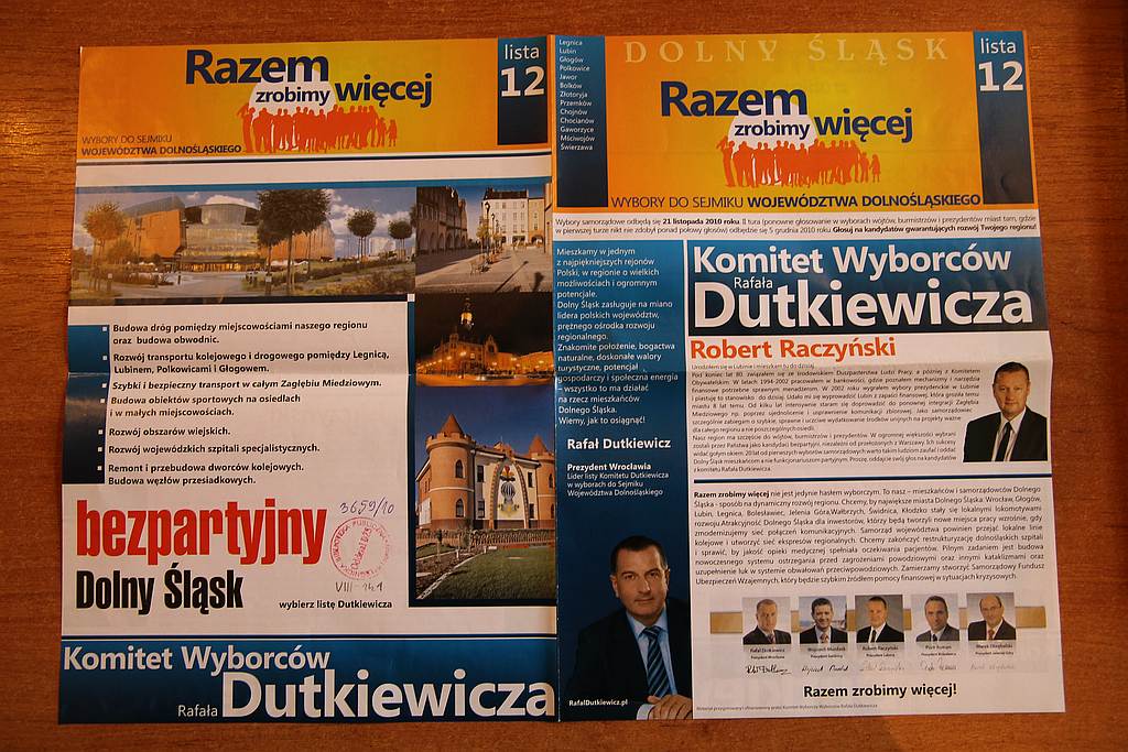 Kampania wyborcza 2010 r. na ulotkach