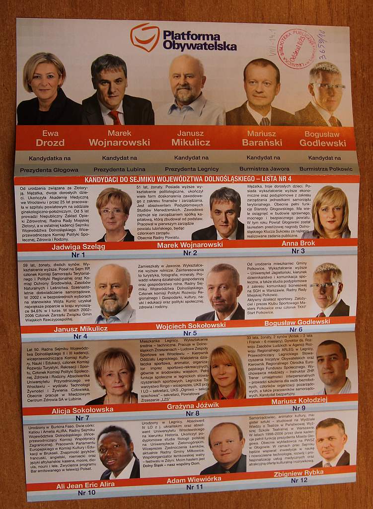 Kampania wyborcza 2010 r. na ulotkach