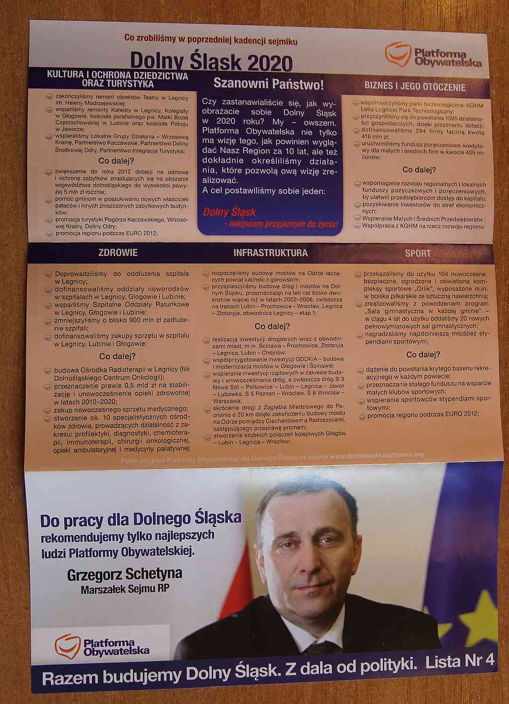 Kampania wyborcza 2010 r. na ulotkach