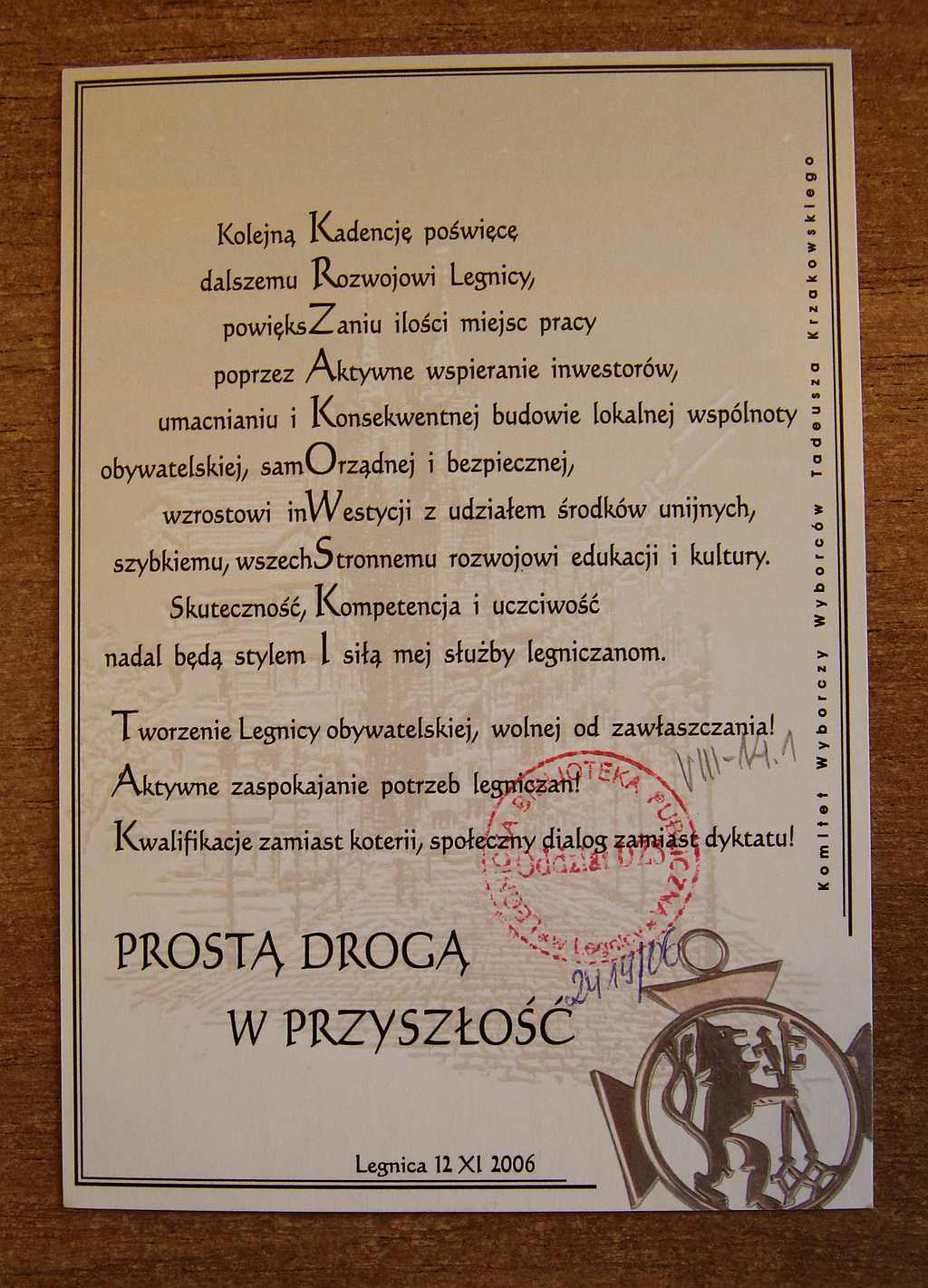 Kampania wyborcza 2006 r. na ulotkach